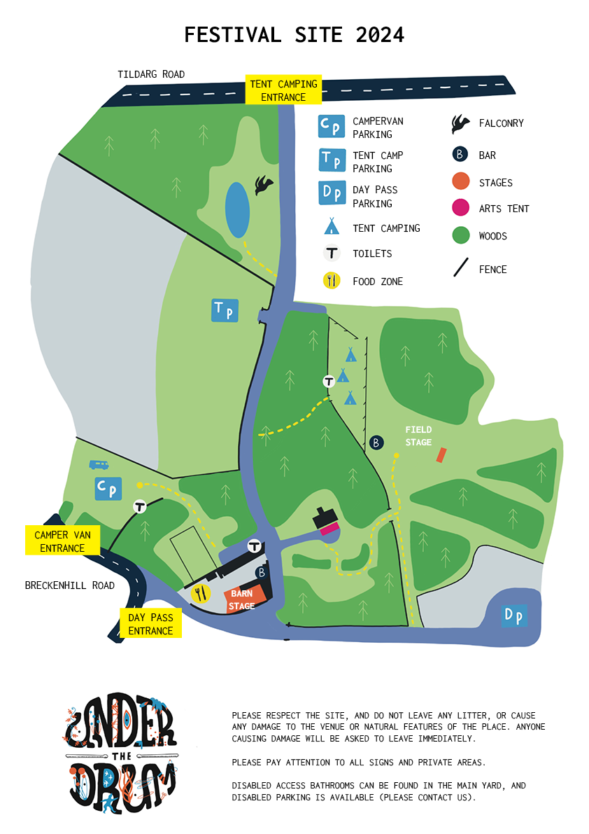 A map of the festival site